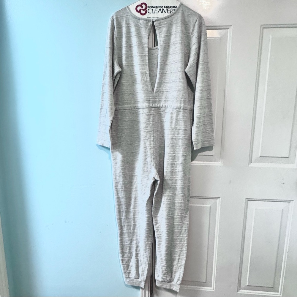 World Market Long Sleeve Cotton Lounge Jumpsuit Women's Size S/M Grey EUC - Picture 3 of 6